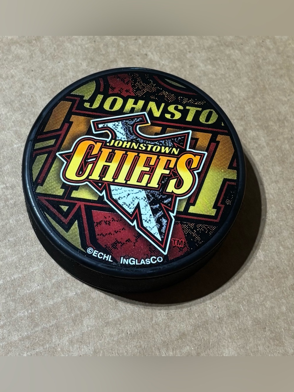 Johnstown Chiefs ECHL Souvenir Hockey Puck